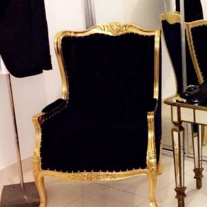 Gold & Black Groom Chair